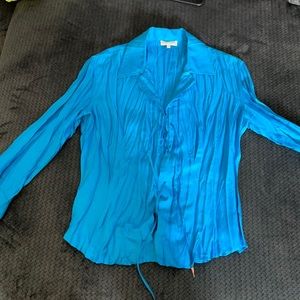 Blue Robert Cavalli blouse worn once